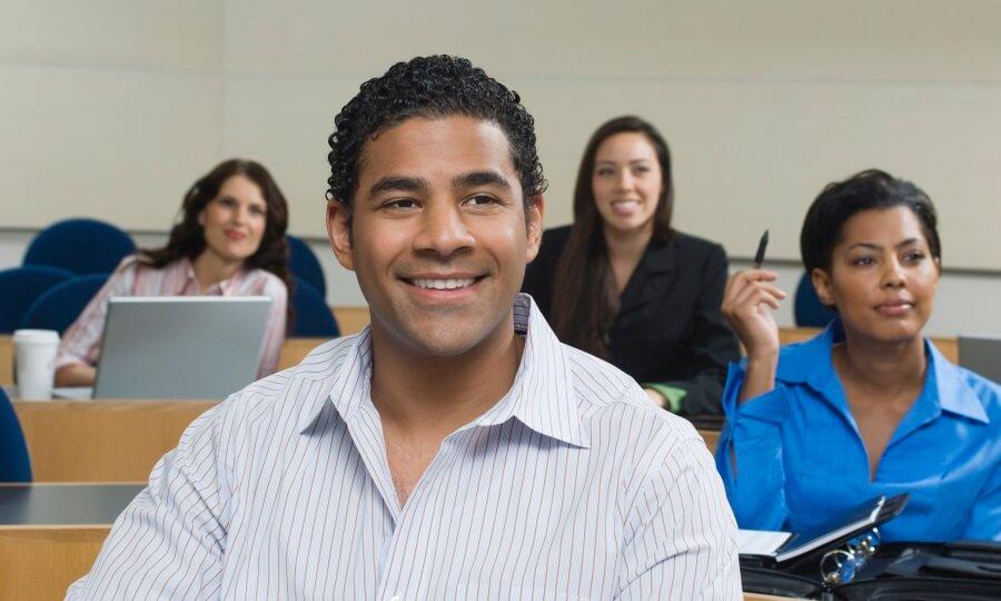 people from many countries learning english together