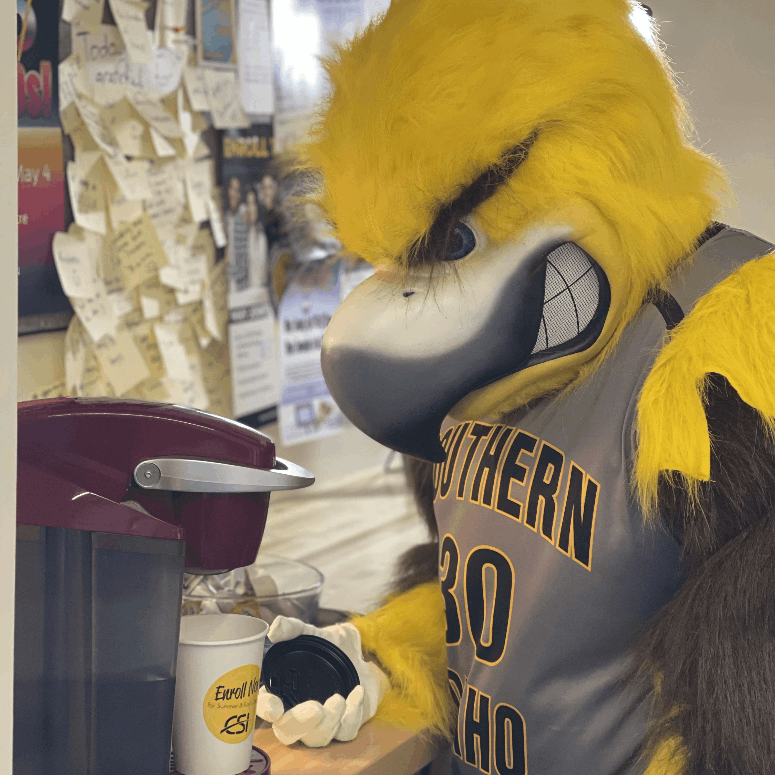 Gilbert making Coffee