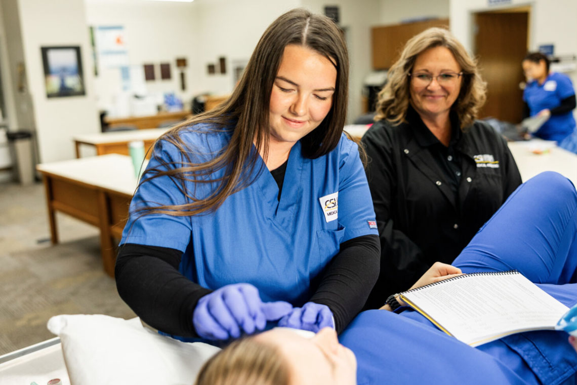 medical assisting student