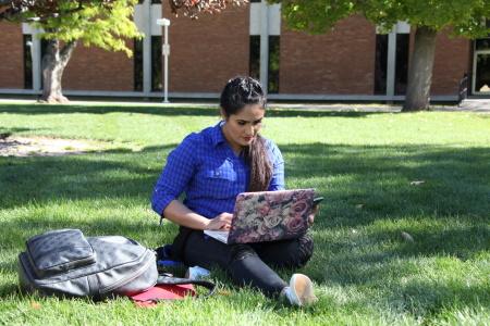 student registering for classes