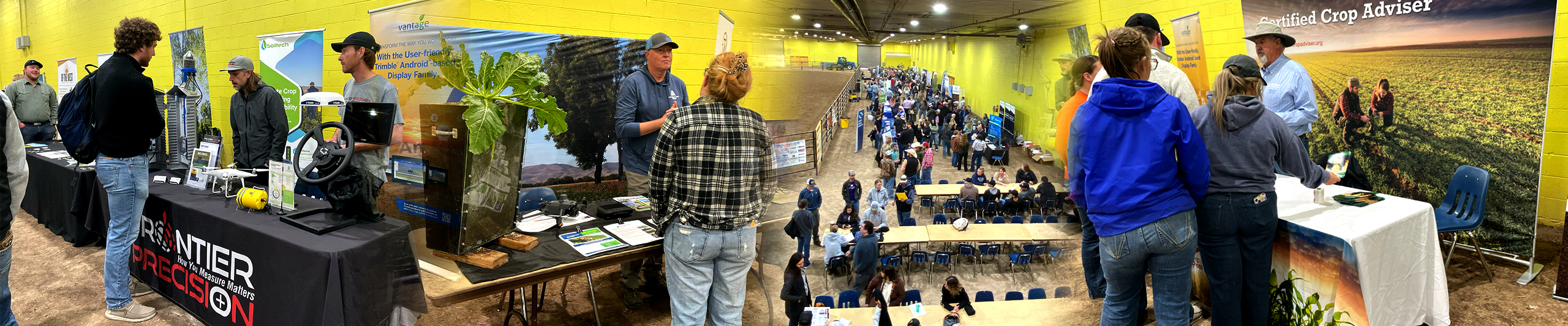 vendors at booths in the CSI expo center