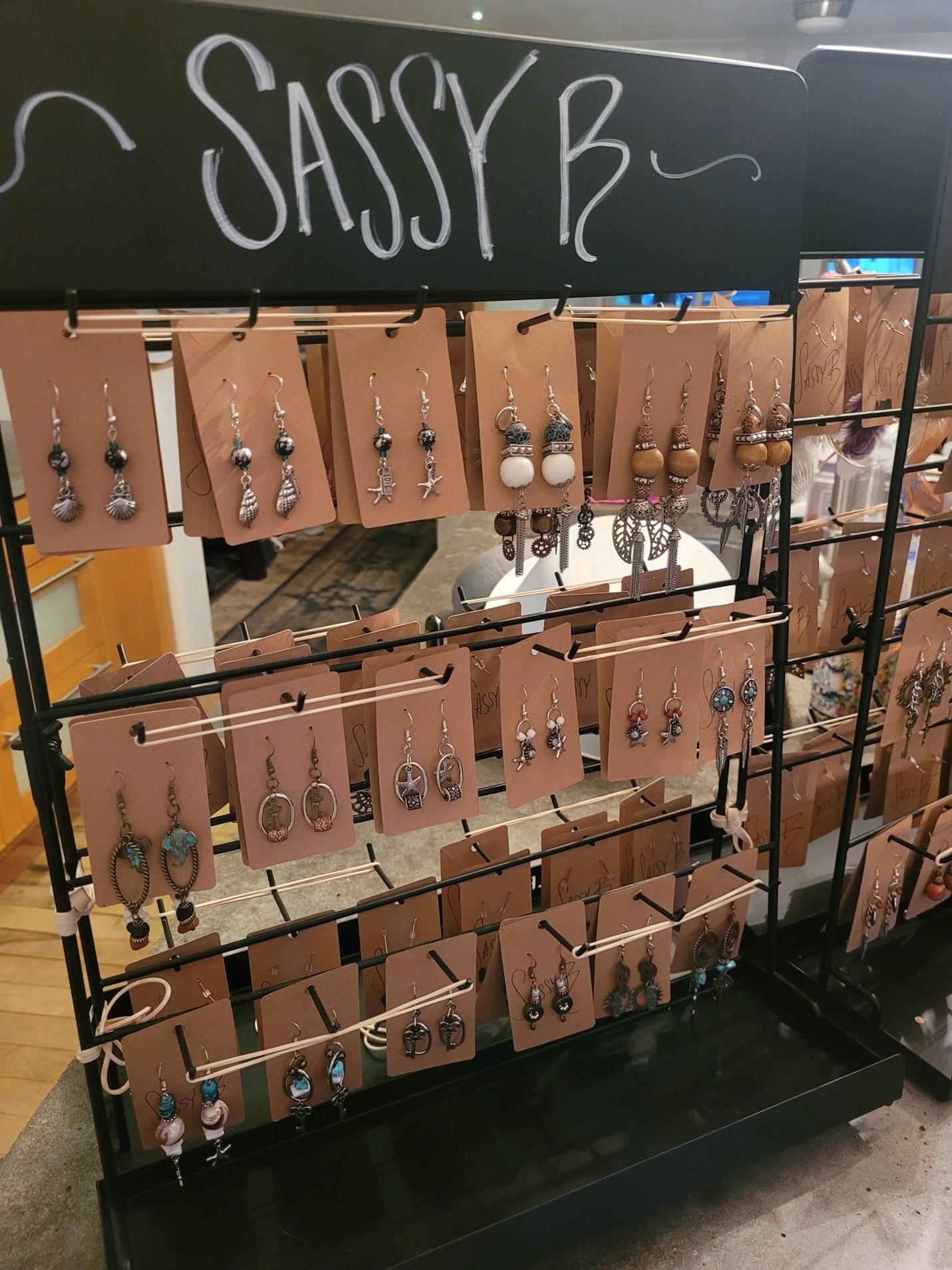 Handmade jewelry display
