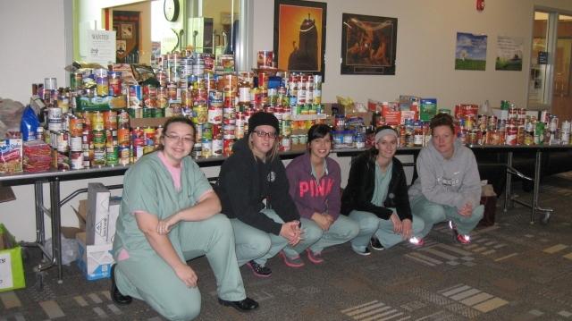 Group photo at canned food drive