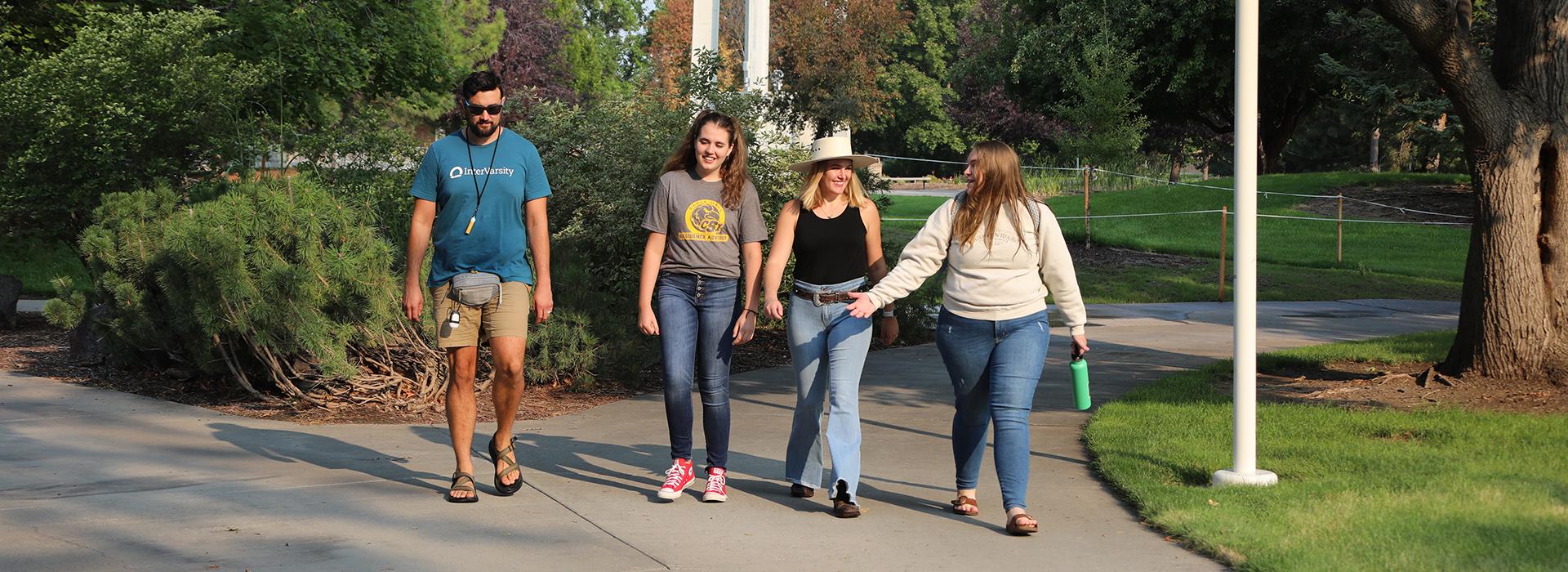 Students Walking on Campus