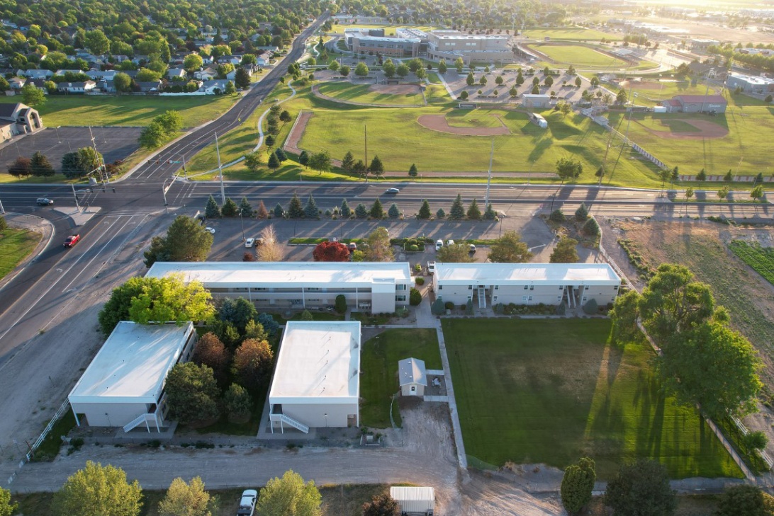 Aerial view of the Northview Apartments