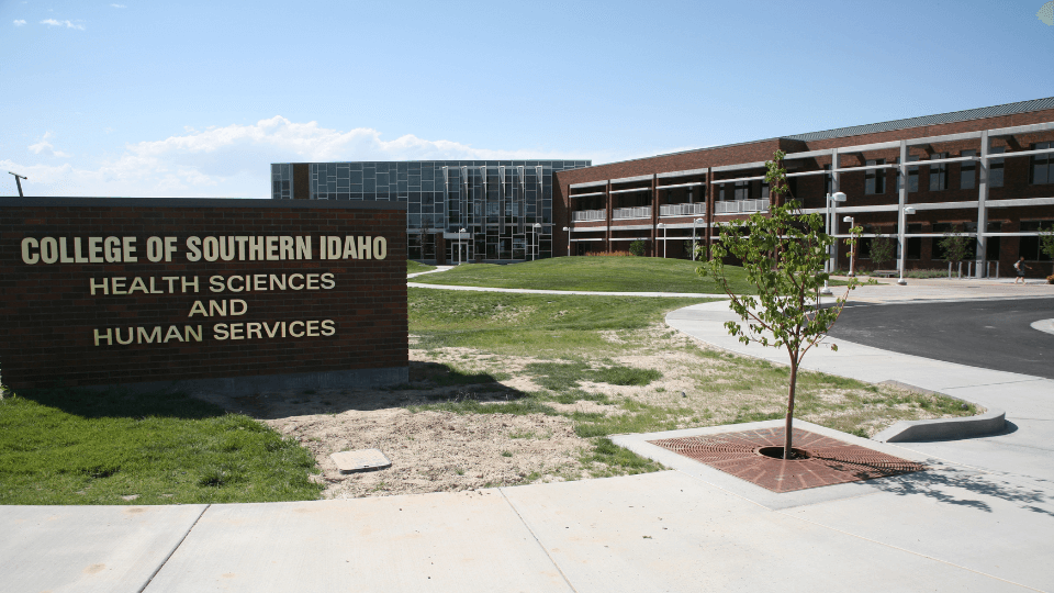 front entrance of the Health Sciences building