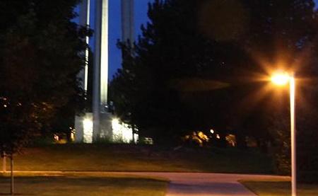 campus at night