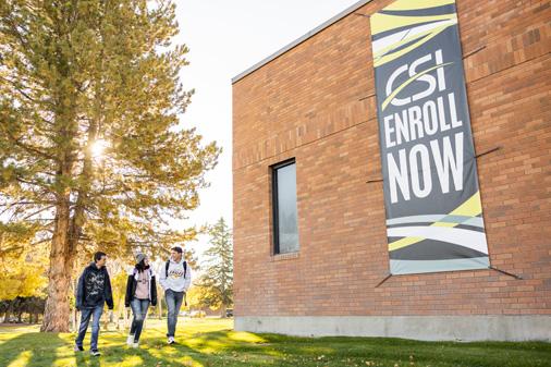 Image of CSI students walking on campus.