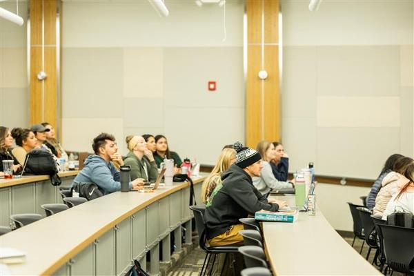 Students in a classroom.