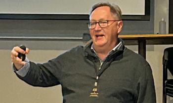 Image of Dr. Randy Simonson, teaching in his classroom