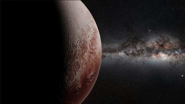 Closeup image of Pluto